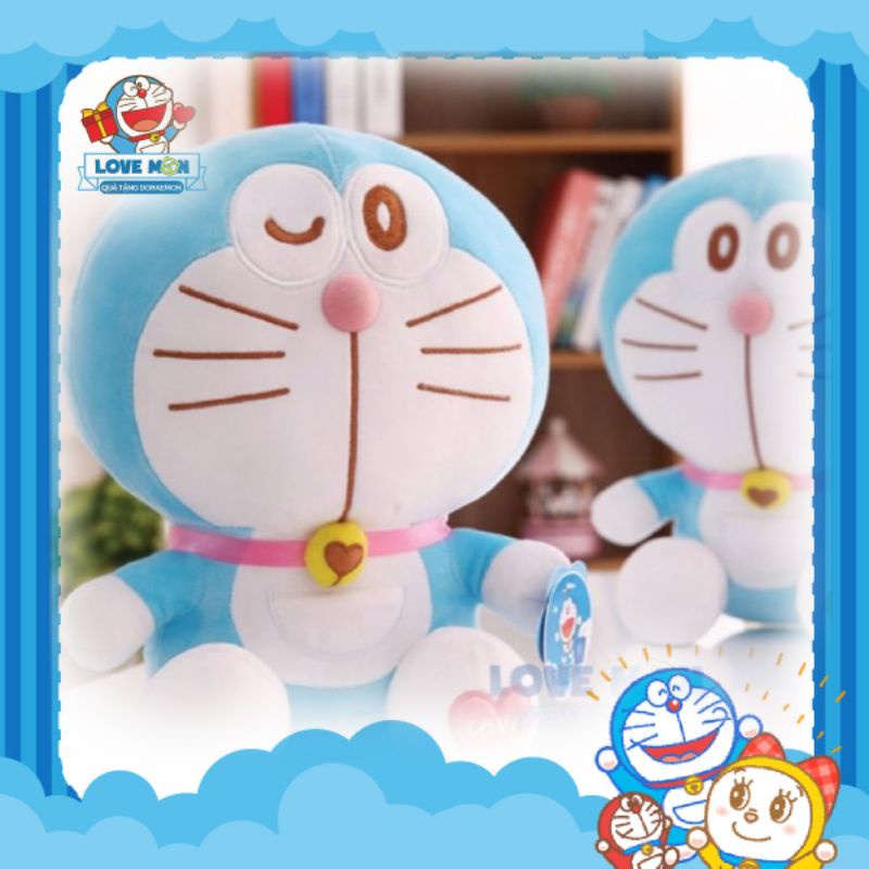 GẤU BÔNG DOREMON NHẮM MẮT DỄ THƯƠNG LÔNG NHUNG GIÁ RẺ Quà tặng handmade