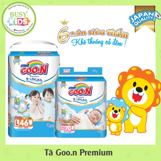 {Không Quà} Tã Goon Premium Dán/Quần size NB70/S64/M60/L50/XL44-M56/L46/XL42/XXL36/XXXL26