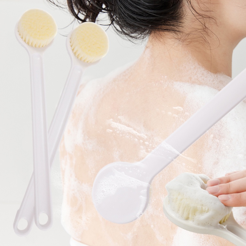 1 Bàn Chải Tắm Cán Dài Lông Mềm Tẩy Tế Bào Chết Cho Da Có Thể Tái Sử Dụng