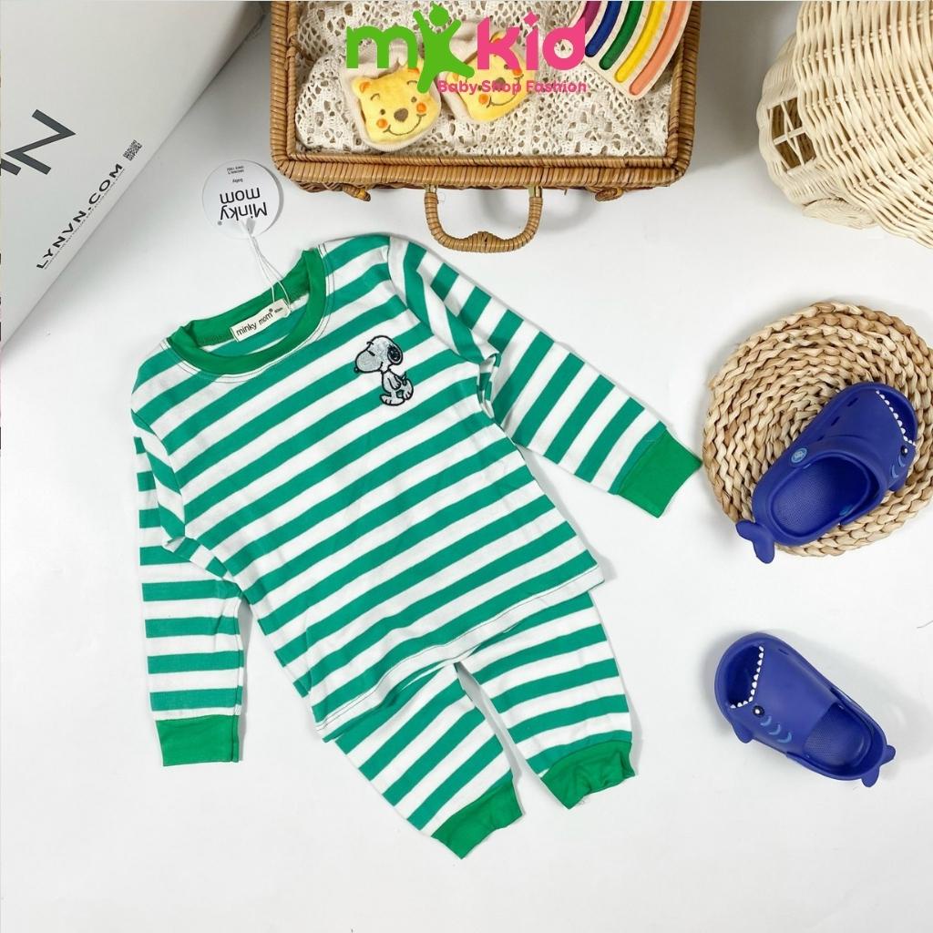 Bộ thu đông cho bé ❤️ Bộ  Minkymom Sọc cho bé trai bé gái chất cotton co dãn và thấm hút mồ hôi tốt