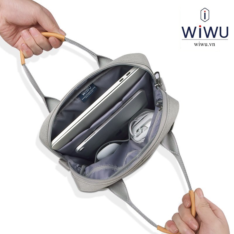 Túi xách dọc Wiwu Pioneer Bag Cho Máy tính bảng Pro 12.9 M1 , Laptop , Macbook 13.3 inch . Chống sốc tặng quai đeo chéo