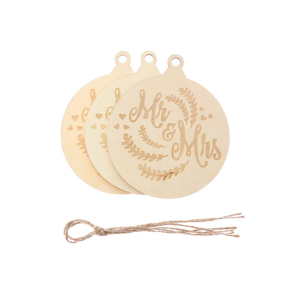 Set 3 Phụ Kiện Treo Trang Trí Cây Thông Noel Bằng Gỗ DIY