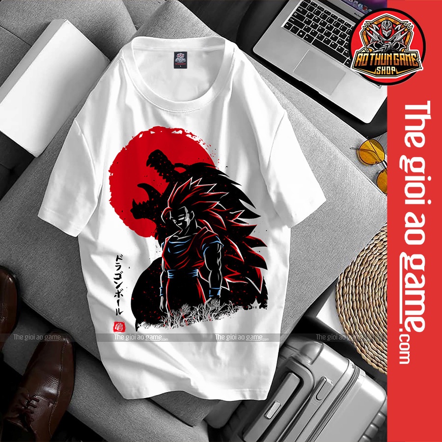 Áo dragon ball Goku nam nữ Áo phông Goku dragon ball  trắng đen form rộng unisex cotton co giãn thoáng mát T03
