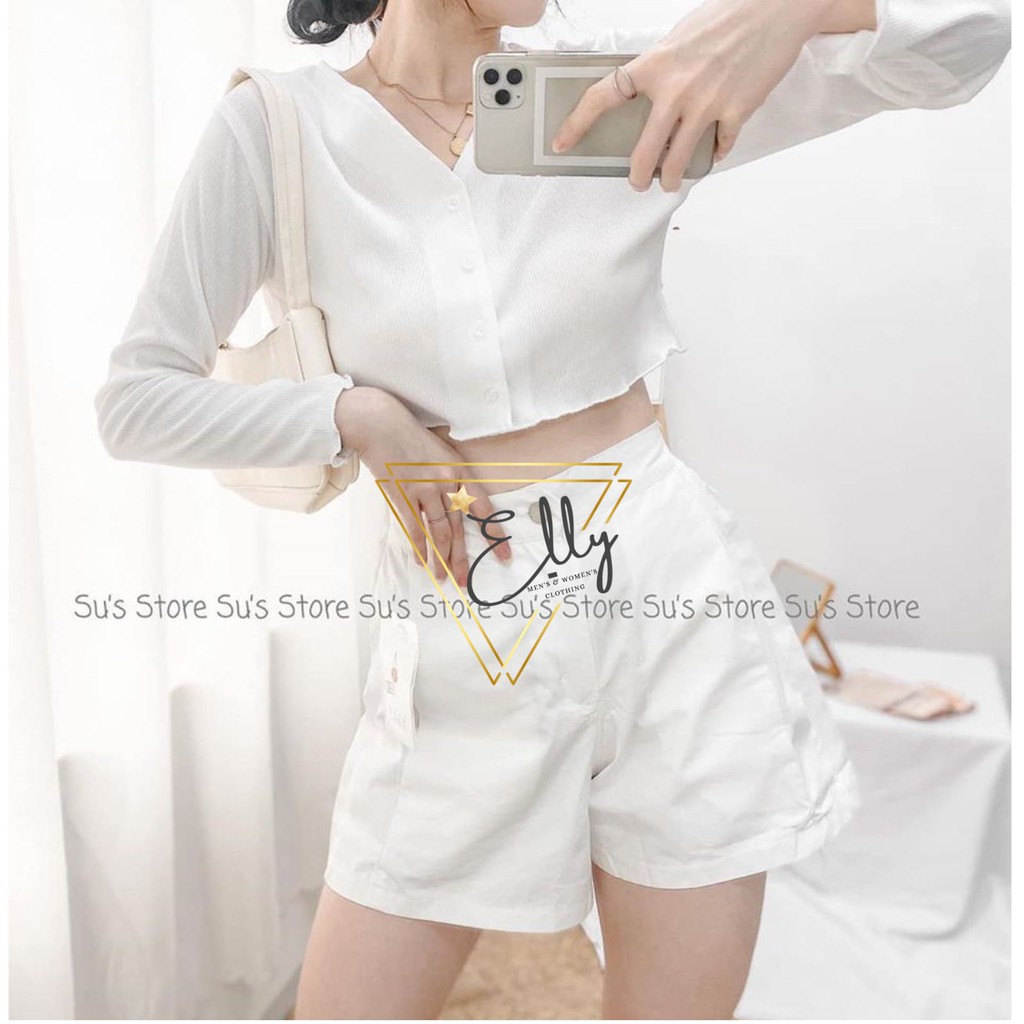 Áo croptop dài tay nhiều màu