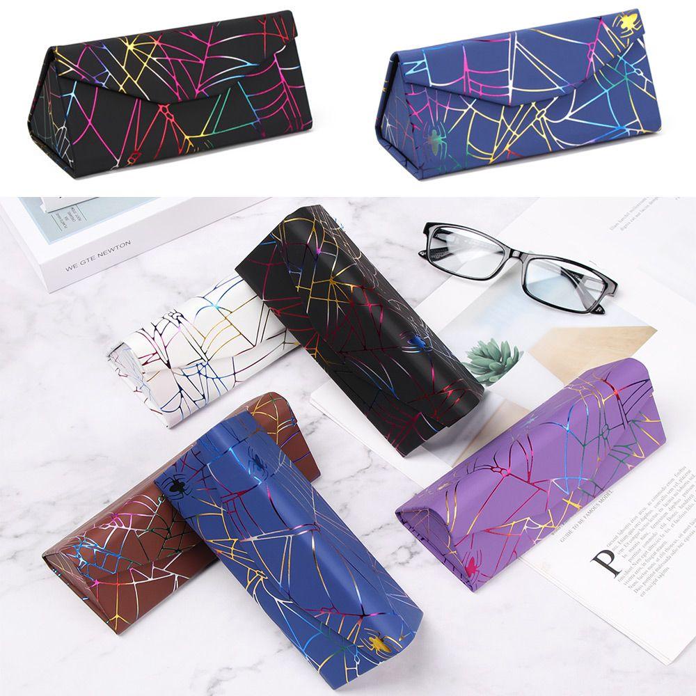 ESPO Hộp Đựng Mắt Kính Hình Tam Giác In Họa Tiết Nhện Độc Đáo Tiện Dụng Mang Theo Du