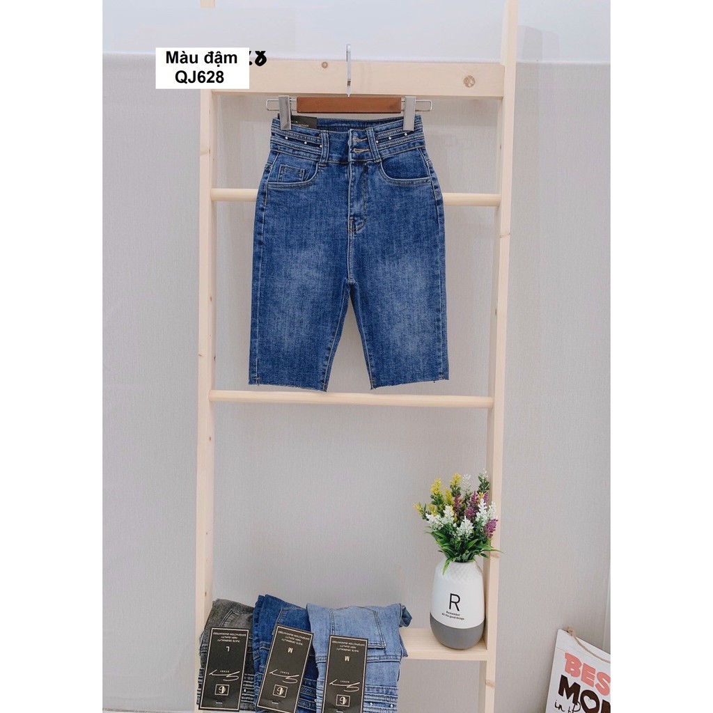 Quần ngố jeans co giãn dáng ôm size lớn QJ523