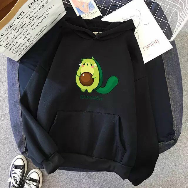 Áo hoodie style Unisex TI.AVOCA siêu cute 2 màu