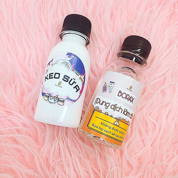 Keo sữa và borax 🚛FREESHIP💰HOÀN XU❤️ Keo sữa dung dịch làm đông slime tiện lợi dễ dàng , Phát Huy Hoàng