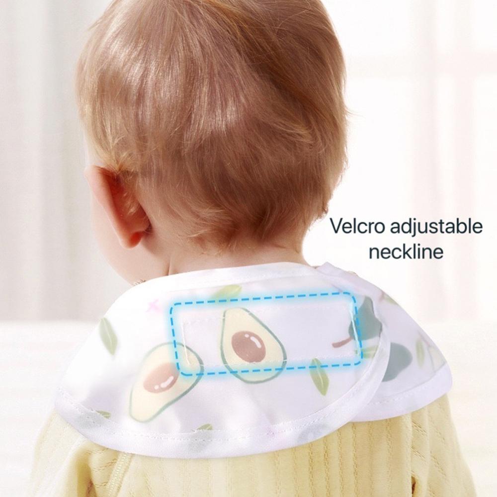 Aaron1 Yếm Ăn Chữ U Bằng EVA Họa Tiết Động Vật / Trái Cây Dễ Thương Cho