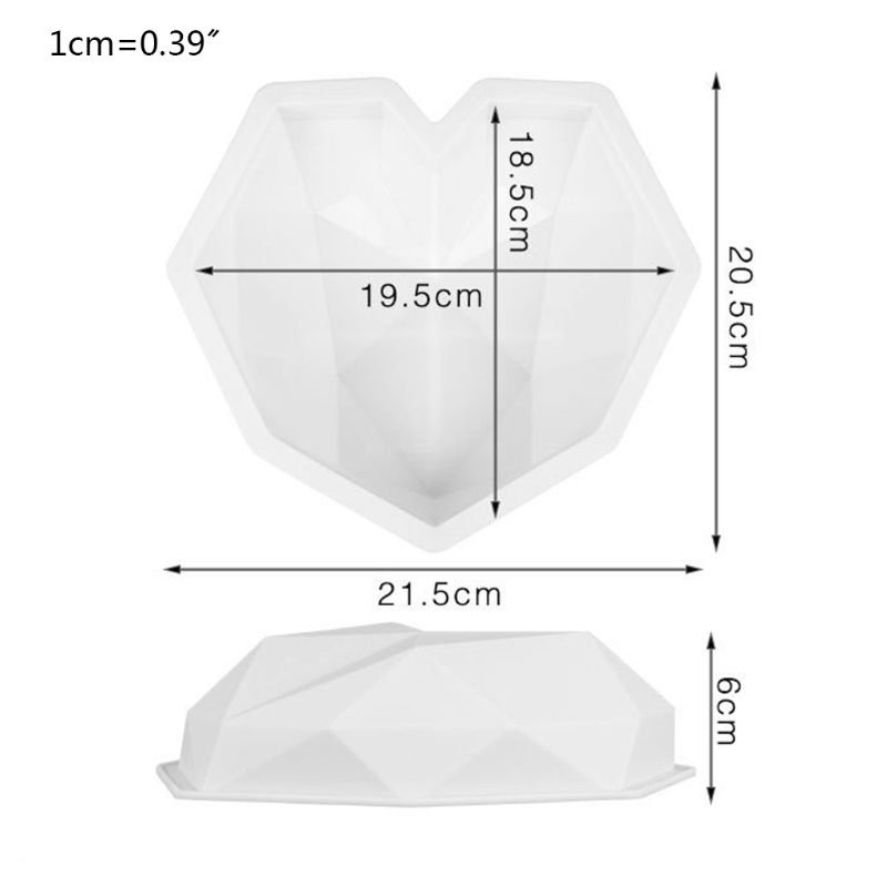Khuôn Làm Bánh / Sô Cô La / Đất Sét Hình Trái Tim 3D Linh Hoạt
