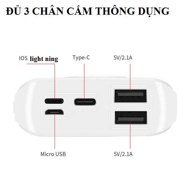 Box sạc dự phòng 3 Cell 3 đầu vào lightning\typec\Micro usb, mạch sạc dự phòng,pin dự phòng - NSC Việt Nam