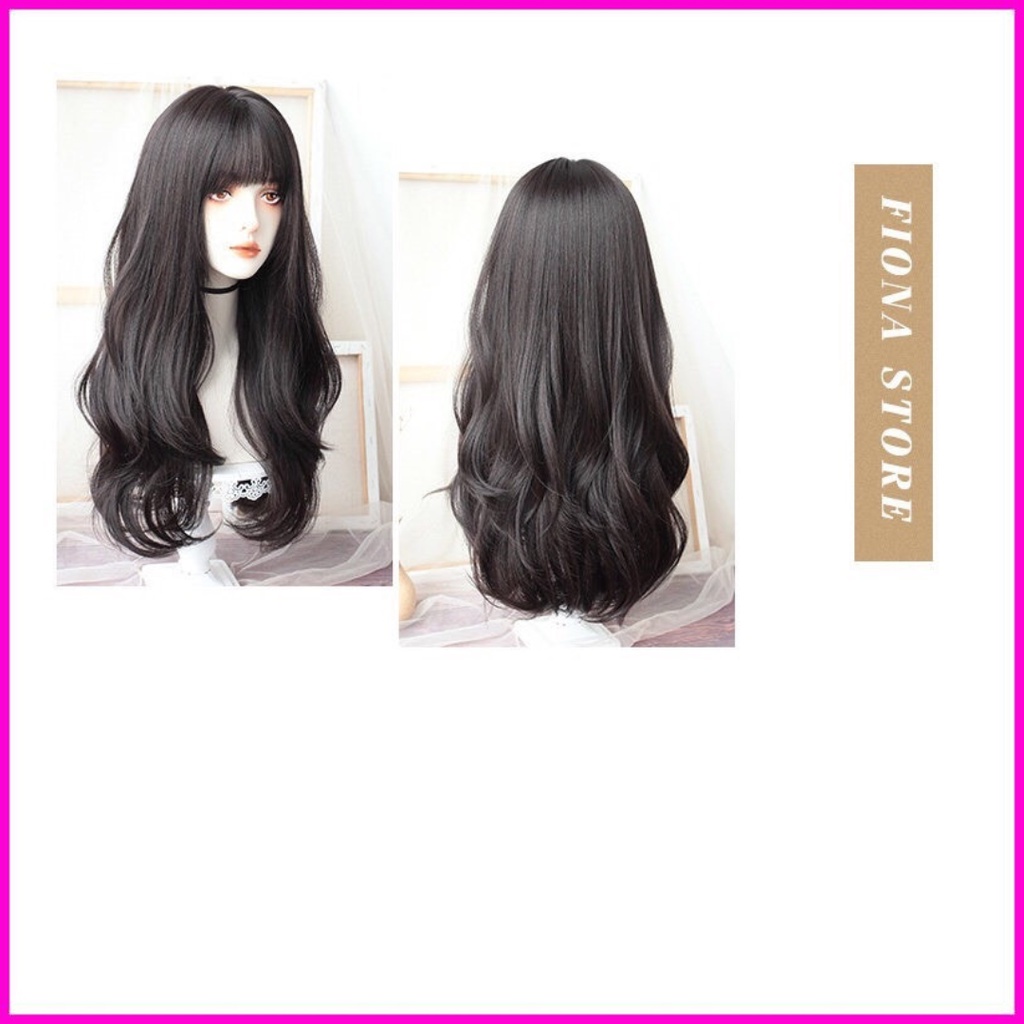 Tóc giả nữ nguyên đầu❤️FREESHIP❤️Cả đầu cao cấp xoăn sóng dài sang chảnh