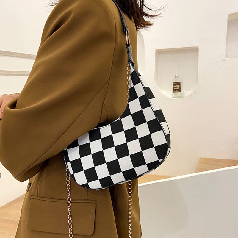 Túi đeo vai/ xách tay IELGY họa tiết ca rô cho nữ