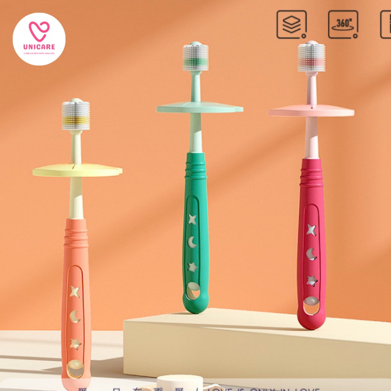 Bàn chải nano siêu mềm Stary - Bàn chải xoay 360 độ - Giúp đánh bay mảng bám và vi khuẩn trong khoang miệng
