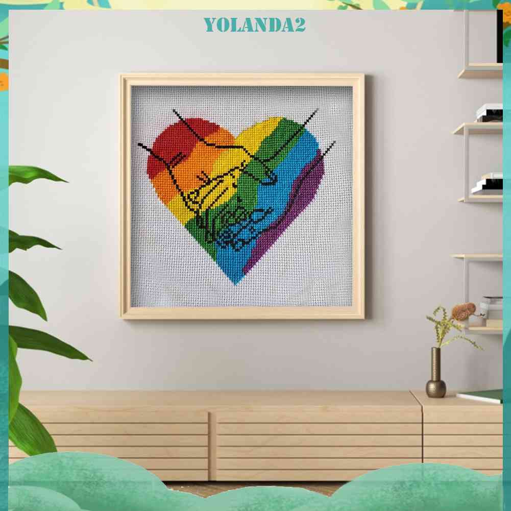 Bộ Tranh Thêu Chữ Thập Tự Làm 11CT Hình Trái Tim Xinh Xắn