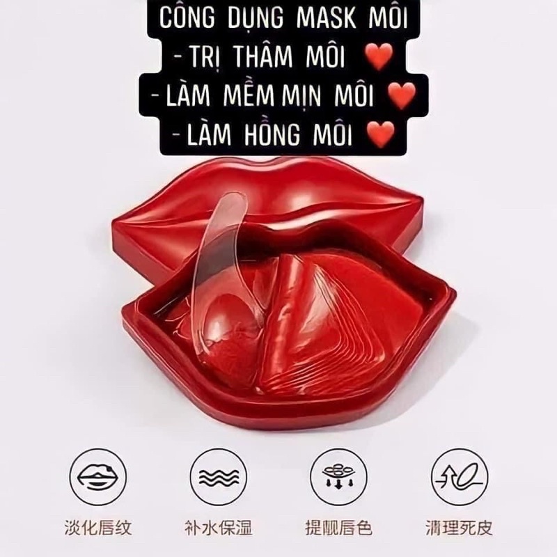 [FREE SHIP] Hũ Mặt Nạ Môi Căng Bóng Lip Mask 20 miếng