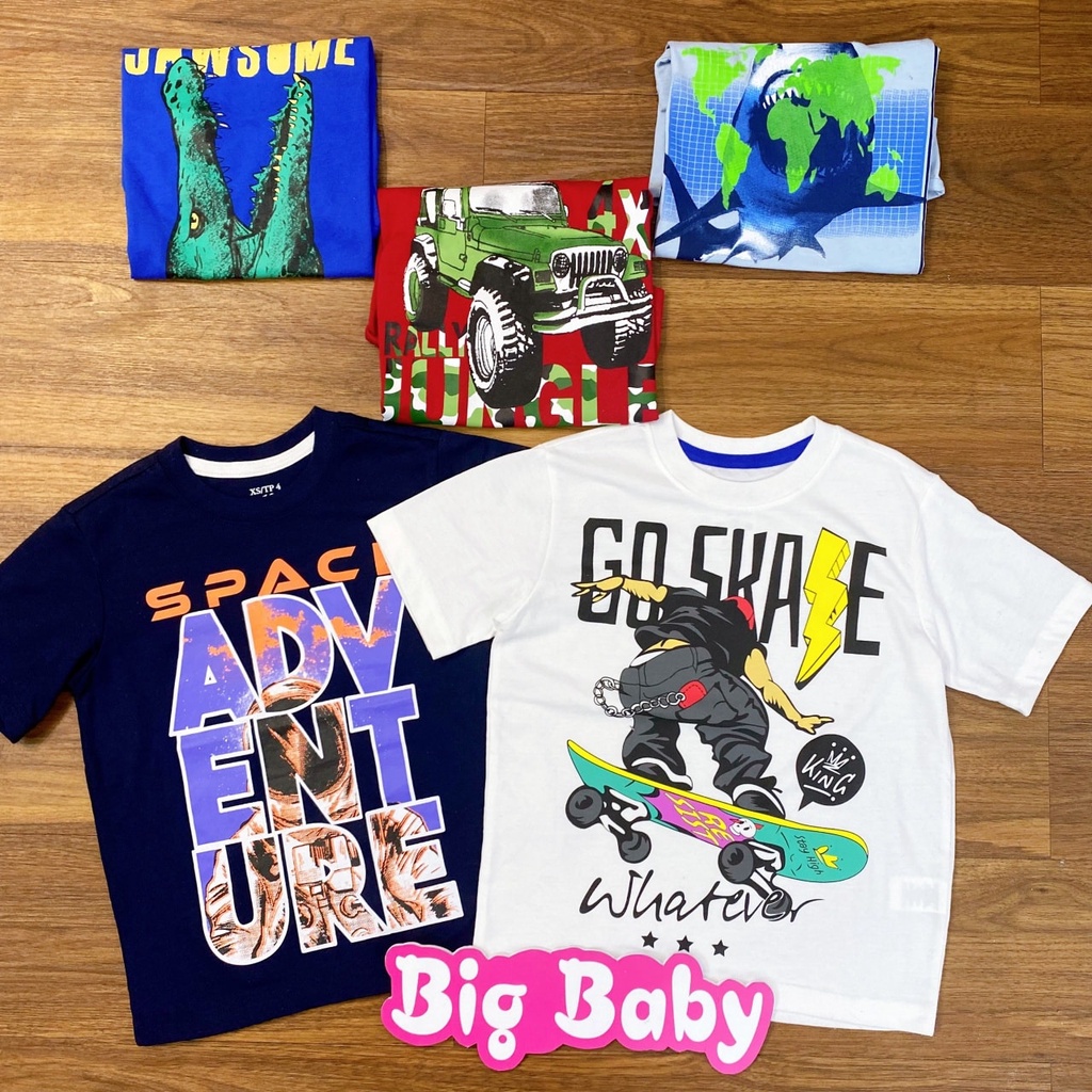 Áo thun tay ngắn Bigbaby size đại Place, chất thun mềm mịn thoải mái cho bé