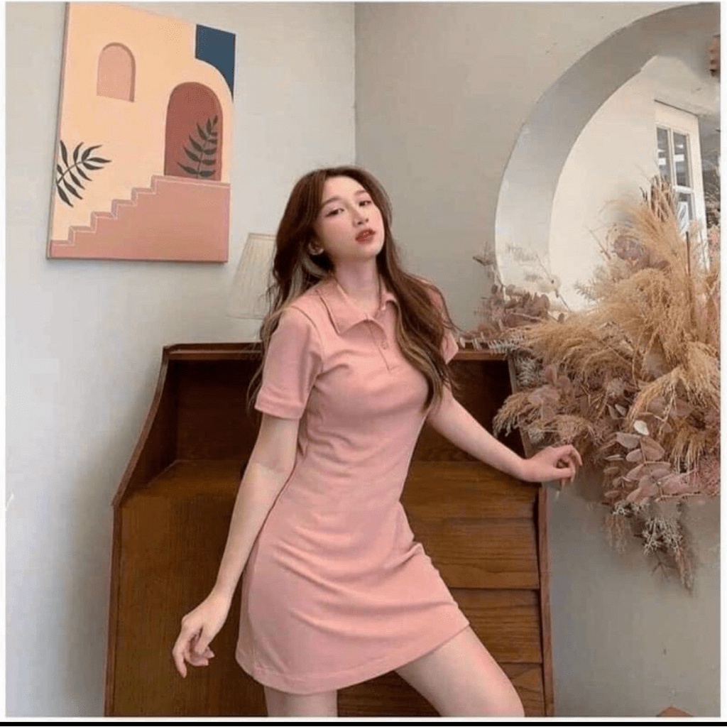 Đầm Body Thể Thao Lịch Sự Có Cổ Ngắn Tay Chất Umi Mặc Mát Thoải Mái Phù Hợp Mọi Nơi [NEW UNISEX]