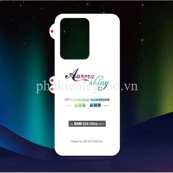 Miếng dán PPF dẻo cho Galaxy S20/ S20 Plus/ S20 Ultra mặt trước, mặt sau bảo vệ máy siêu tốt