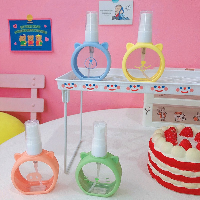 Bình chiết mỹ phẩm dạng xịt phun sương dung tích 55ml các mẫu hoạt hình đánh yêu nhỏ nhắn tiện lợi