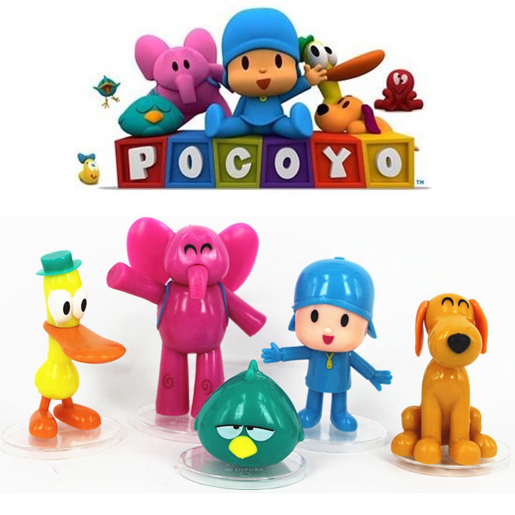 Set 5 Mô Hình Đồ Chơi Nhân Vật Phim Hoạt Hình Pocoyo Bằng Nhựa Pvc