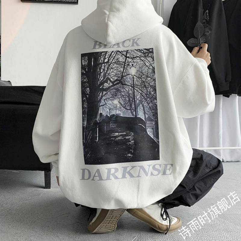 Áo Khoác Hoodie Hip-hop Đường Phố Dáng Rộng Phong Cách Âu Mỹ Mới Năm 2021 Cho Nam