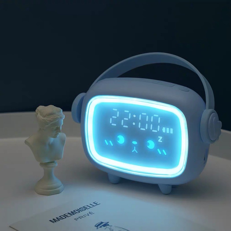 Đồng hồ báo thức điện tử kiêm đèn ngủ thiên thần thời gian ✅ Đồng hồ để bàn ✅Thể hiện nhiệt độ