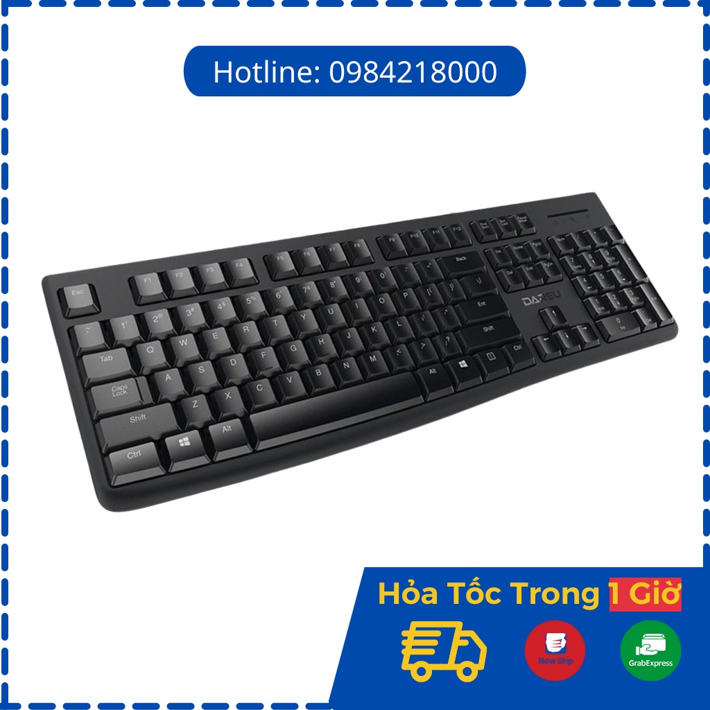bàn phím có dây Dareu LK185 - Màu đen - Siêu mỏng - Chống nước - BH 24 tháng [ CHÍNH HÃNG ]