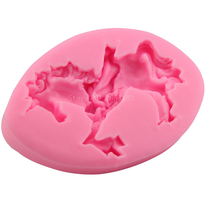 Khuôn Silicone Tạo Hình Làm Bánh Kẹo Hình Ngựa Gỗ 3D FQ3019