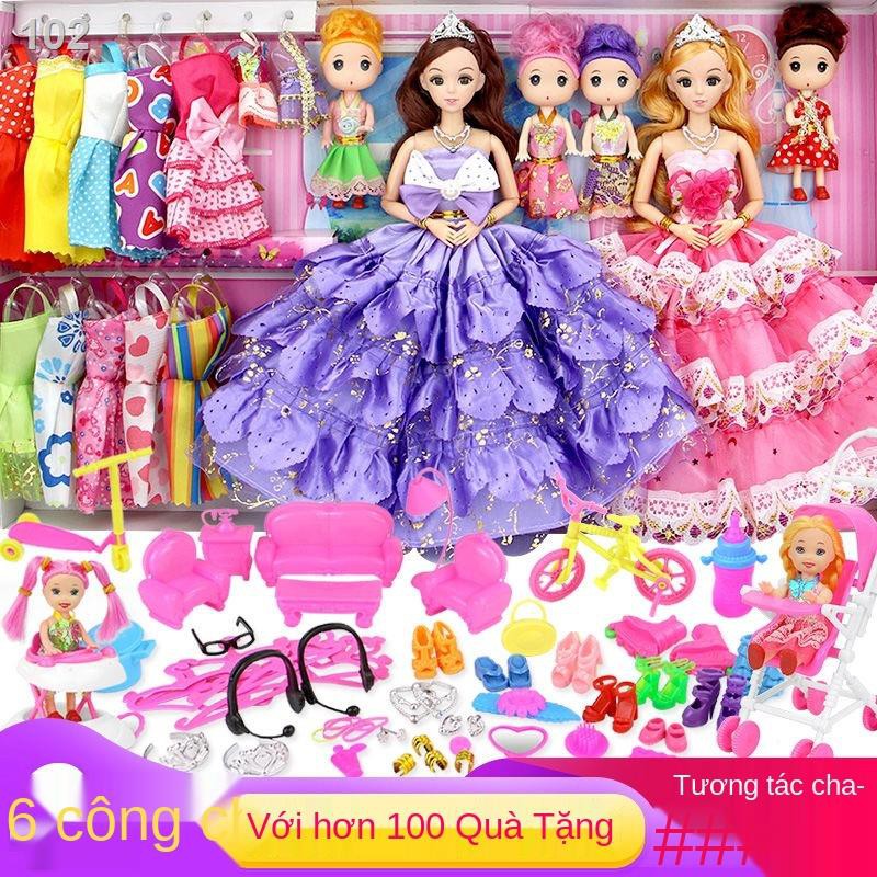Này, bộ búp bê Barbie, ngôi nhà đồ chơi, hộp quà lớn, cô gái, công chúa, trẻ em, nhà chơi, biệt thự, biệt thự, trọn bộA