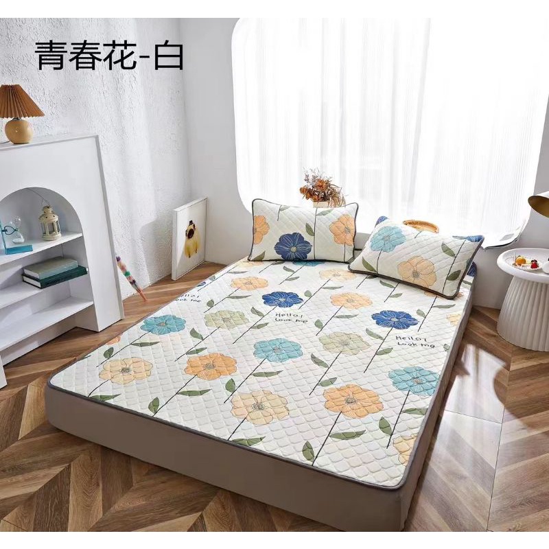 Chiếu điều hòa TENCEL LAXTEX cao su non in hình 3D chất siêu đẹp -Su Bedding