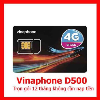 Sim 4G Vinaphone D500 5GB tháng trọn gói 1 năm miễn phí - Hàng chính hãng