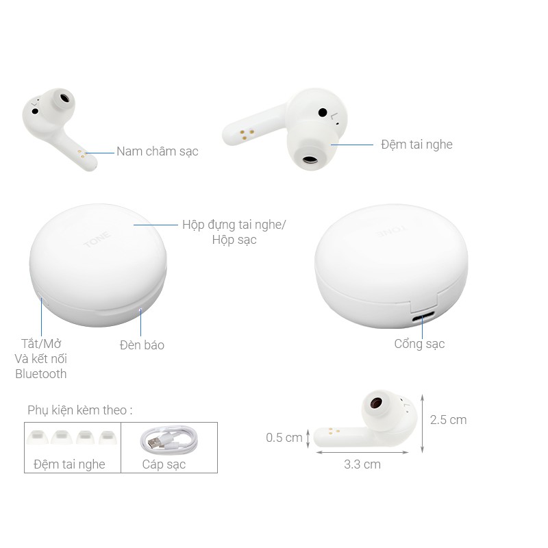 Tai nghe Bluetooth không dây LG HBS-FN4 chính hãng