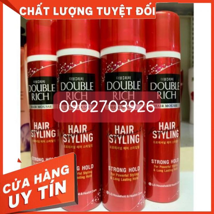 Keo Xịt Tóc Double Rich170ml (chai màu đỏ) tạo nếp tóc tạo kiểu ốn-giữ nếp lâu -mùi thơm dễ chịu -dành cho cả nam và nữ