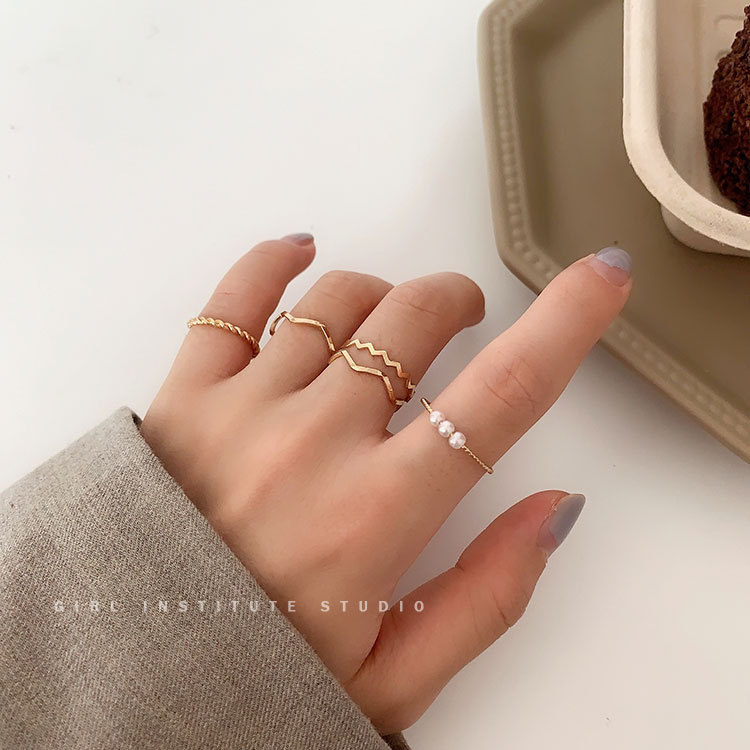 Bộ nhẫn đeo ngón trỏ thiết kế đơn giản cá tính thời trang