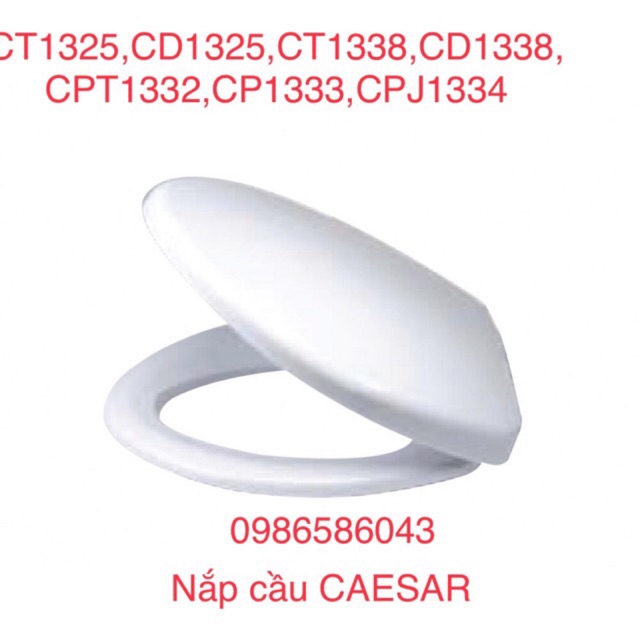 Nắp Bàn Cầu CAESAR M220 Đóng Thường nắp cho D1338 CP1333 CPJ1334 , 35....