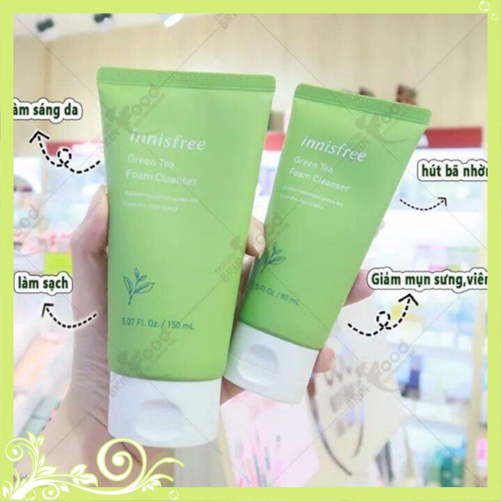 Sữa Rửa Mặt Innisfree Trà Xanh 150ml chuẩn authentic