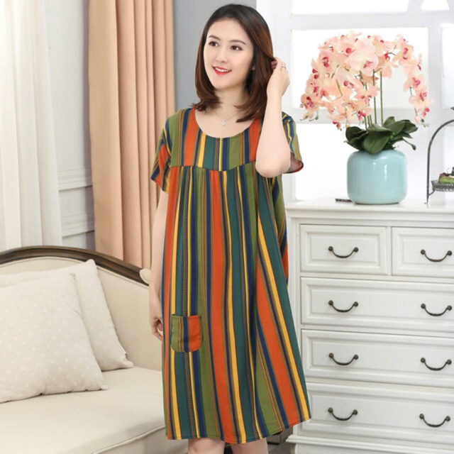 Đầm lanh, váy lanh mùa hè mặc nhà từ 40-80kg