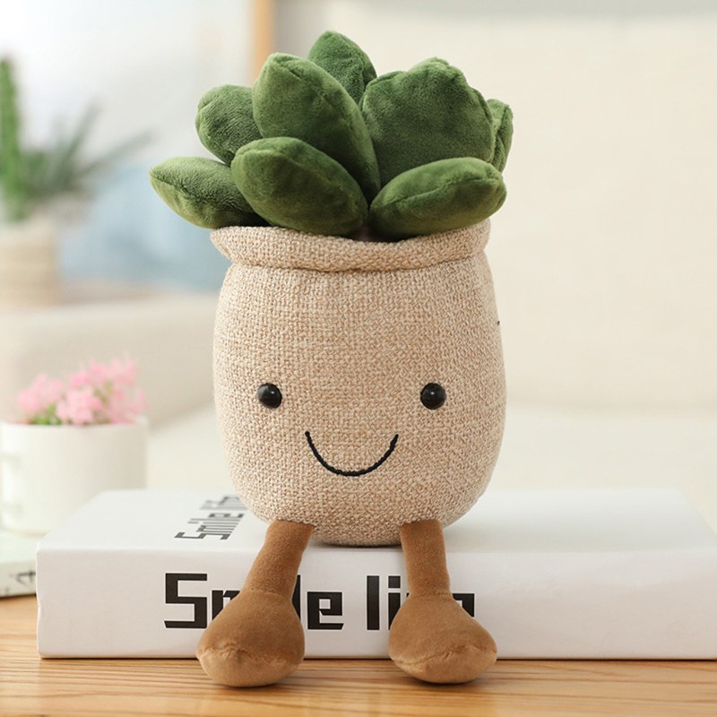 Đồ chơi búp bê nhồi bông chất liệu 100% cotton mềm hình cây cảnh thu nhỏ hỗ trợ giáo dục bé