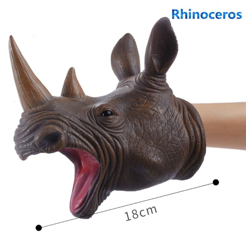 Đồ chơi con rối tay hình động vật như thật bằng cao su mềm vui nhộn cho bé