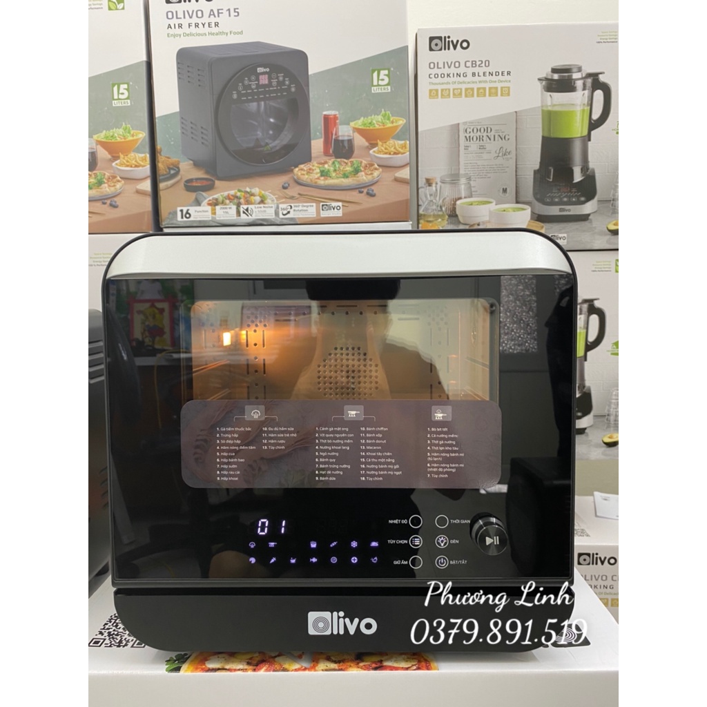 Nồi Chiên Hơi Nước OLIVO SF18 - 50 Chức Năng - Dung Tích 18L - Công Suất 2450W-Hàng Chính Hãng
