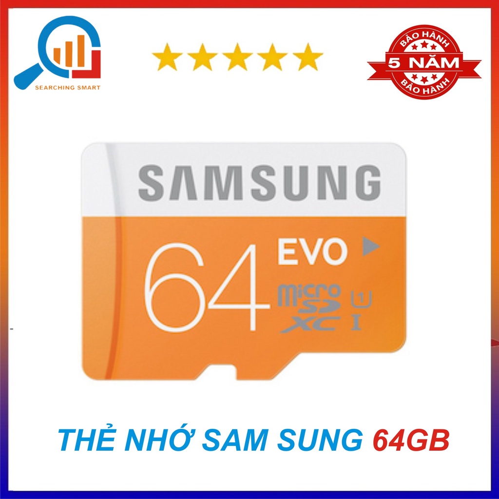 Thẻ Nhớ 64GB Sam Sung Class10 - Hàng nhập khẩu - Bảo hành 5 năm !!!