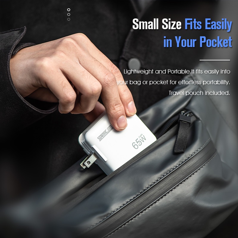 Bộ Sạc Nhanh QC3.0 Cho Pin DJI Mini 3 Pro 65W GAN