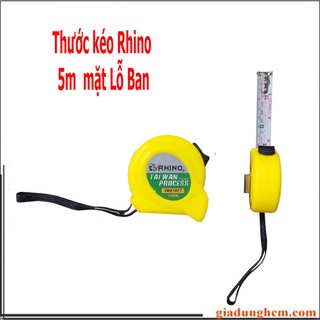 Thước kéo Rhino 5m nhựa (mặt Lỗ Ban)