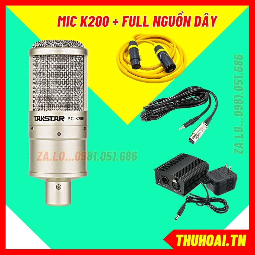 Bộ combo mic thu âm hát livestream soundcard xox k10 2020 và mic takstar pc k200 bh 1 năm thu âm máy tính điện thoại