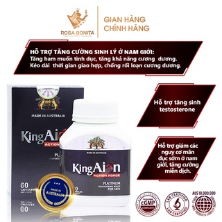 Tăng cường sinh lý nam ,chống xuất tinh sớm bổ thận tráng dương KingAion nhập khẩu Úc hộp 60v