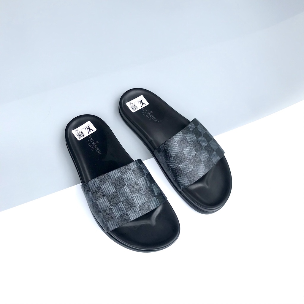 Dép lê nam lv vân hoa,dép nam quai ngang đế cao cực bên đi nhẹ siêu êm dễ đi thoải mái có đủ sz 38-42 LV56586