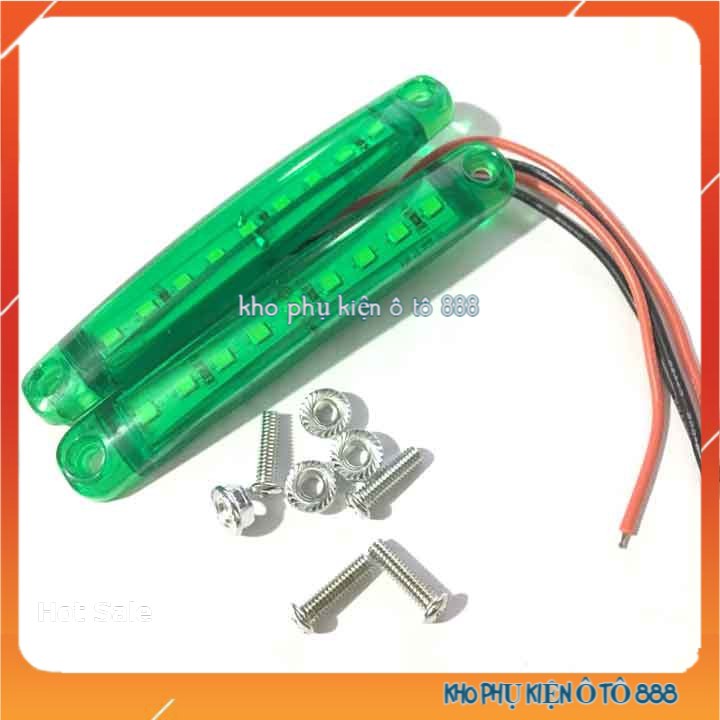 2 Đèn Led RGB 9 Mắt Siêu Sáng 10 Cm Tiện Lợi Thắp Sáng Trang Trí