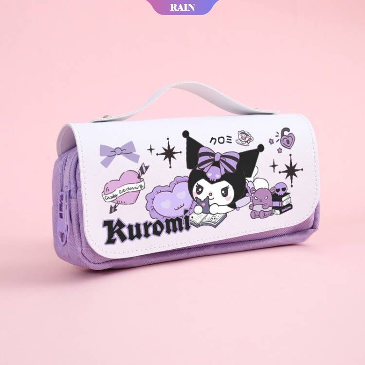 SANRIO Túi Đựng Bút In Họa Tiết Nhân Vật Anime Kuromi Cinnamoroll My Melody Dễ Thương Dùng Trong Học Tập