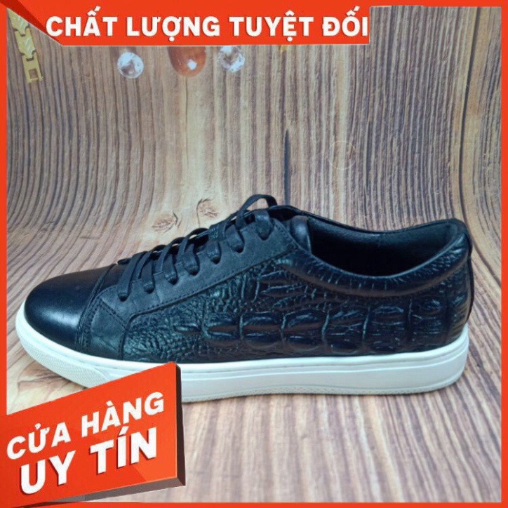 [HOT HOT] Giầy da thể thao sneakers da bò nhập khẩu Lacos01 Giâ rẻ nhất